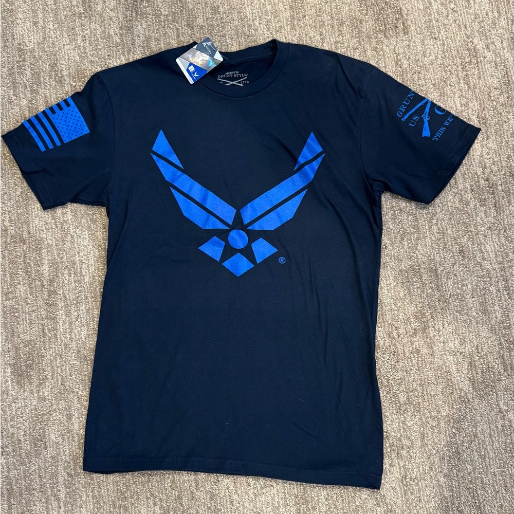NWT Grunt Style Mens USAF T-shirt Size Medium Air Force Navy Blue